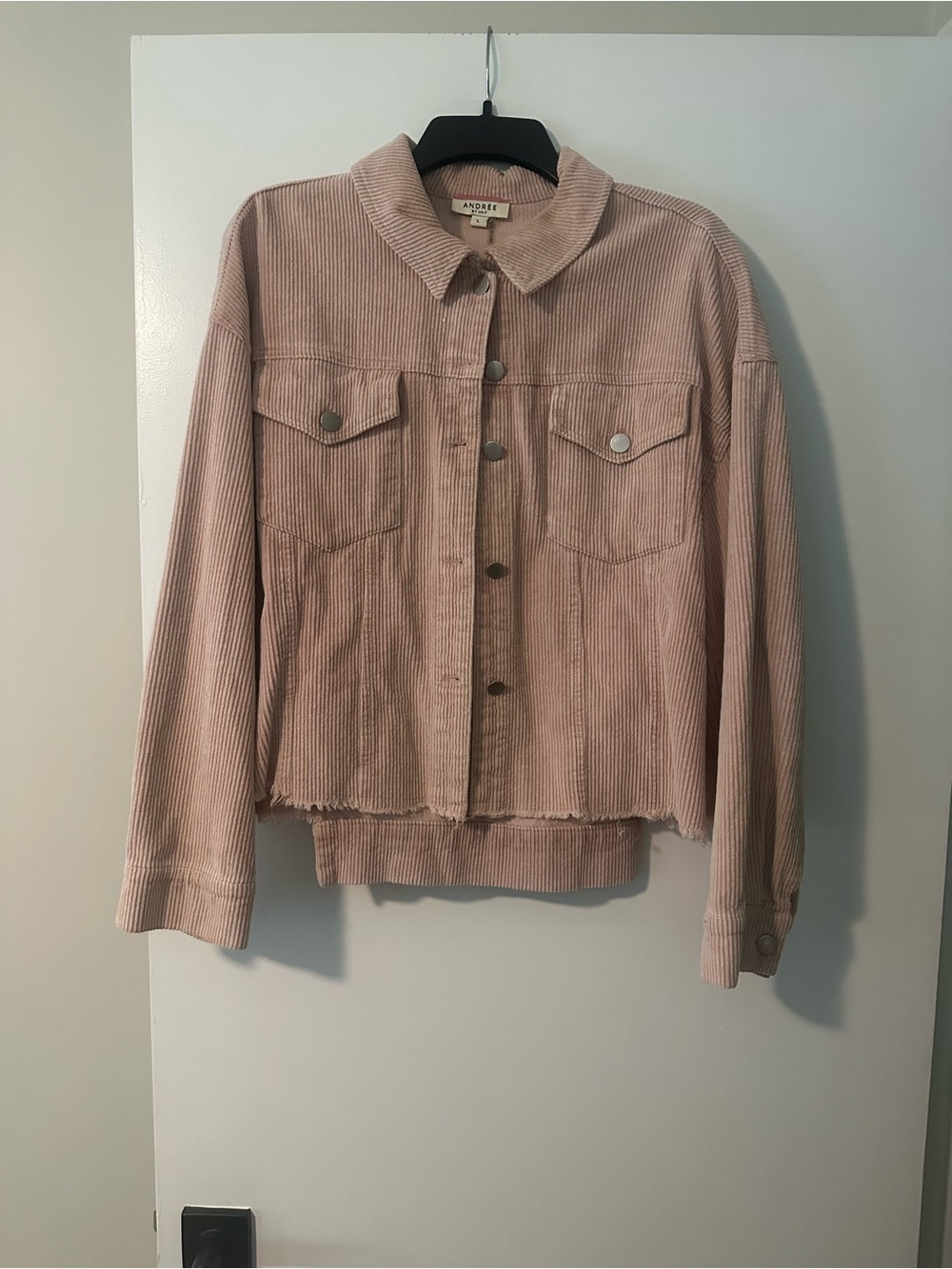 ANDREE BY UNIT Dusty Pink Corduroy Button-Front Jacket
